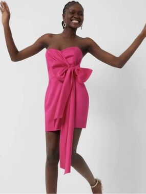 French Connection | Dresses | French Connection Red Strapless Dress |  Poshmark